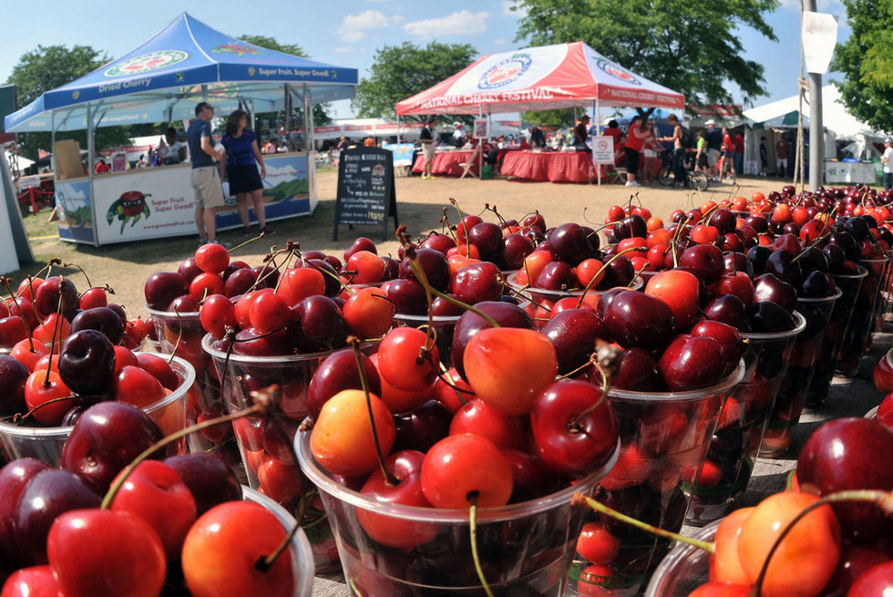 Cherries at the National Cherry Festival in Traverse City, MI