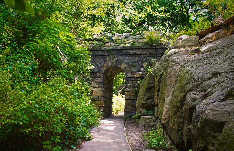 The Ramble Arch is an iconic feature of this "wild garden".