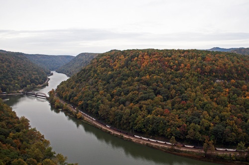 New River Gorge, viewed from Hawk's Nest State Park in West Virginia